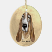 Basset Hound Keramisch Ornament (Rechts)