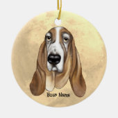 Basset Hound Keramisch Ornament (Voorkant)
