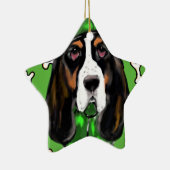 Basset Hound Keramisch Ornament (Rechts)