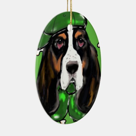 Basset Hound Keramisch Ornament (Rechts)
