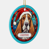 Basset Hound keramische cirkel Ornament (Rechts)