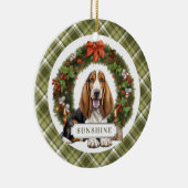 Basset Hound keramische cirkel Ornament (Rechts)