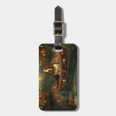 Basset Hound Kerst Feestelijke reis Bagagelabel (Voorkant verticaal)