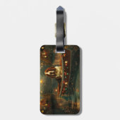 Basset Hound Kerst Feestelijke reis Bagagelabel (Achterkant verticaal)