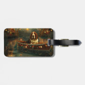 Basset Hound Kerst Feestelijke reis Bagagelabel (Achterkant horizontaal)