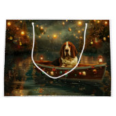 Basset Hound Kerst Feestelijke reis Groot Cadeauzakje (Voorkant)