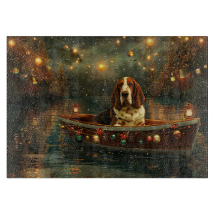 Basset Hound Kerst Feestelijke reis Snijplank