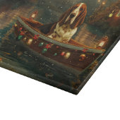 Basset Hound Kerst Feestelijke reis Snijplank (Hoek)