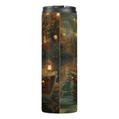 Basset Hound Kerst Feestelijke reis Thermosbeker (Achterkant)