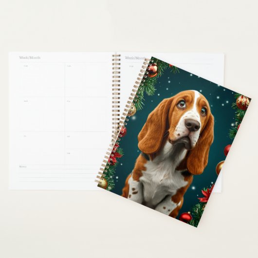 🎁Basset Hound Kerst Planner Kerstcadeau ✨ (Display)