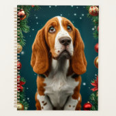 🎁Basset Hound Kerst Planner Kerstcadeau ✨ (Voorkant)