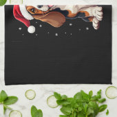 Basset Hound Kerst Tank Top Theedoek (Gevouwen)