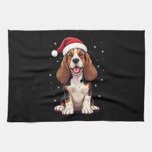 Basset Hound Kerst Tank Top Theedoek