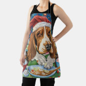 Basset Hound Kerstbakfeest: Festive Kerstmis Schort (Insitu)
