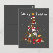 Basset Hound-kerstboom Hondenliefhebber Briefkaart (Voorkant / Achterkant)