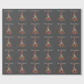 Basset Hound-kerstboom Hondenliefhebber Cadeaupapier (Vlak)