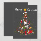 Basset Hound-kerstboom Hondenliefhebber Kaart (Voorkant / Achterkant)
