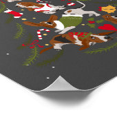 Basset Hound-kerstboom Hondenliefhebber Poster (Hoek)