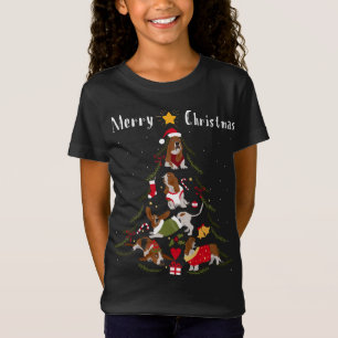 Basset Hound-kerstboom Hondenliefhebber T-shirt