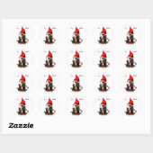 Basset Hound kerstcadeaus, VAN: Ronde Sticker (Vel)