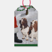 Basset Hound-kerstcadeautags Cadeaulabel (Achterkant)