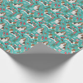 Basset Hound-kerstcadeautje Cadeaupapier (Hoek)