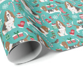 Basset Hound-kerstcadeautje Cadeaupapier