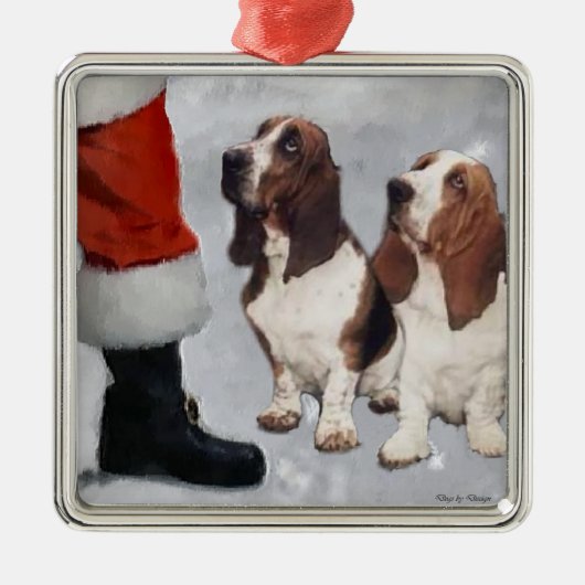 Basset Hound kerstcadeautjes Ornament (Voorkant)