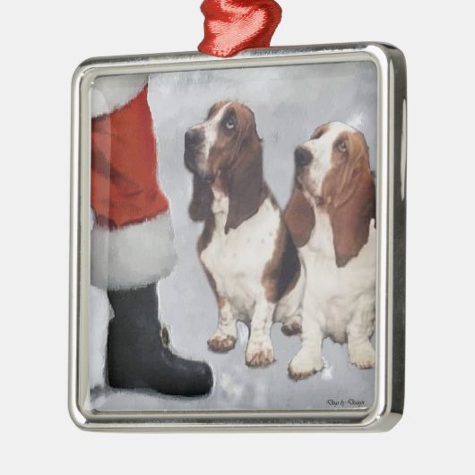 Basset Hound kerstcadeautjes Ornament (Links)