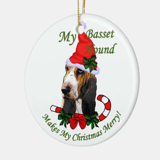 Basset Hound kerstcadeautjes Ornament (Links)