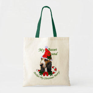 Basset Hound-kerstcadeautjes Tote Bag