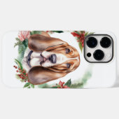 Basset Hound Kerstkrans Feestelijke Pup Case-Mate iPhone Case (Achterkant (horizontaal))
