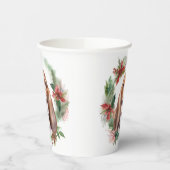 Basset Hound Kerstkrans Feestelijke Pup Papieren Bekers (Links)