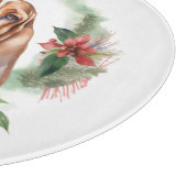 Basset Hound Kerstkrans Feestelijke Pup Snijplank (Hoek)