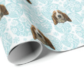 Basset Hound Kerstmis Cadeaupapier (Rol Hoek)