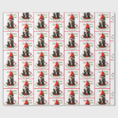 Basset Hound Kerstmis Cadeaupapier (Vlak)