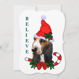 Basset Hound Kerstmis Feestdagenkaart