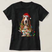 Basset Hound Kerstmis Funny Basset Hound Dog Love T-shirt (Design voorkant)