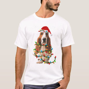 Basset Hound Kerstmis Funny Basset Hound Dog Love T-shirt