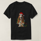 Basset Hound Kerstmis Funny Basset Hound Dog Love T-shirt (Design voorkant)
