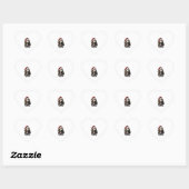 Basset Hound Kerstmis Hart Sticker (Vel)