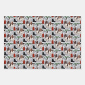 Basset Hound Kerstmis Inpakpapier Vel (Voorkant)