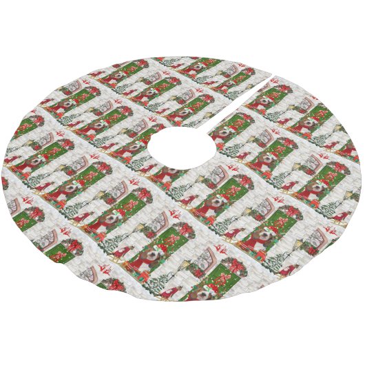 Basset Hound Kerstmis Kerstboom Rok (Gekanteld)