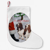 Basset Hound Kerstmis Kleine Kerstsok (Voorkant)