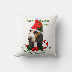 Basset Hound Kerstmis Kussen