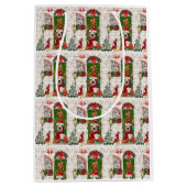 Basset Hound Kerstmis Medium Cadeauzakje (Voorkant)