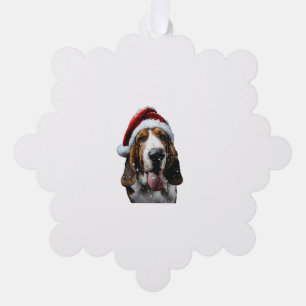 Basset Hound Kerstmis Ornament Kaart