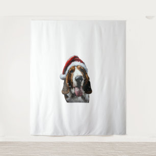 Basset Hound Kerstmis Wandkleed