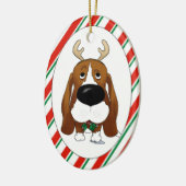 Basset Hound-kerstversiering Keramisch Ornament (Links)