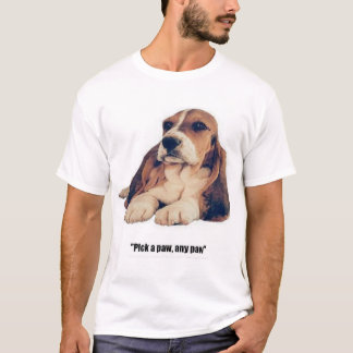 Basset Hound, kies een paw T-shirt